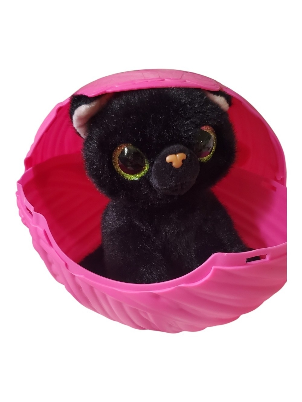 Zuru Pets Alive Black Plush Kitty Cat Toy in Yarn Ball!